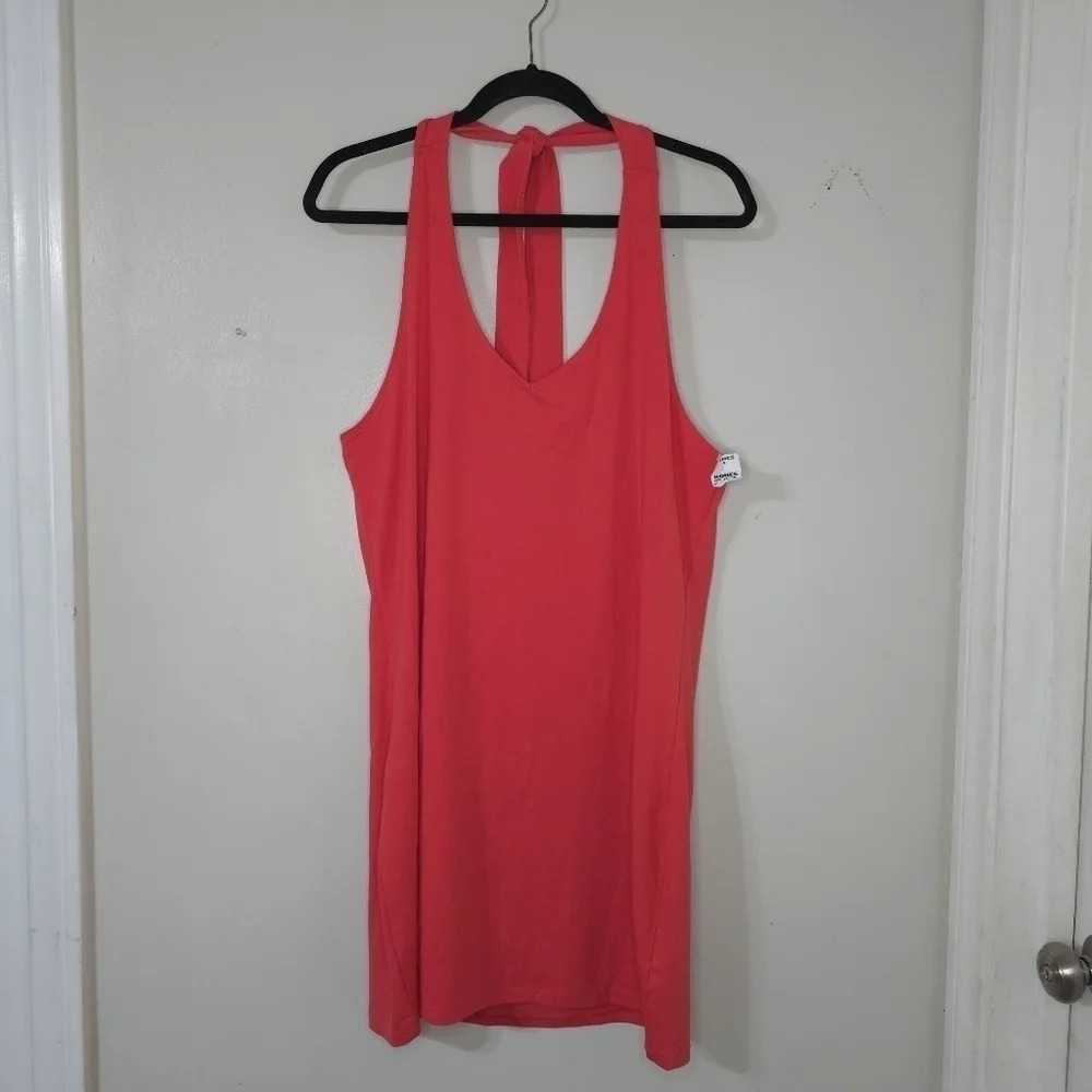 ✨️4/$20 Nwt Halter Bodycon Mini Dress in Gushing Lava, Summer Dress, Beach Cover - Picture 2 of 9